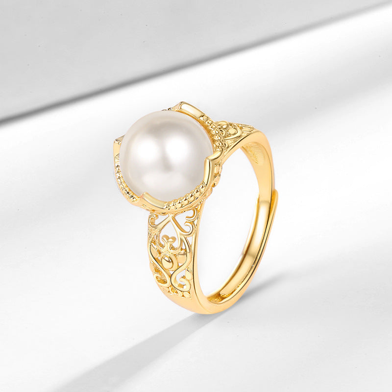 Romantic Pearl Ring for Special Moments