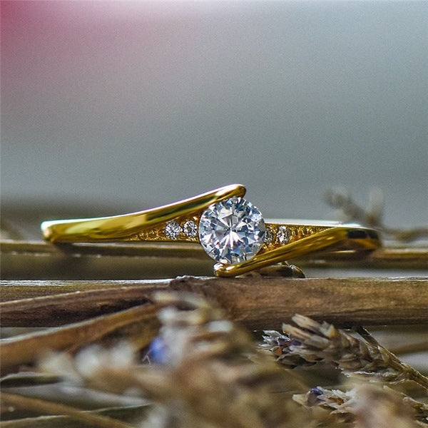 Delicate Artisan Gold Ring