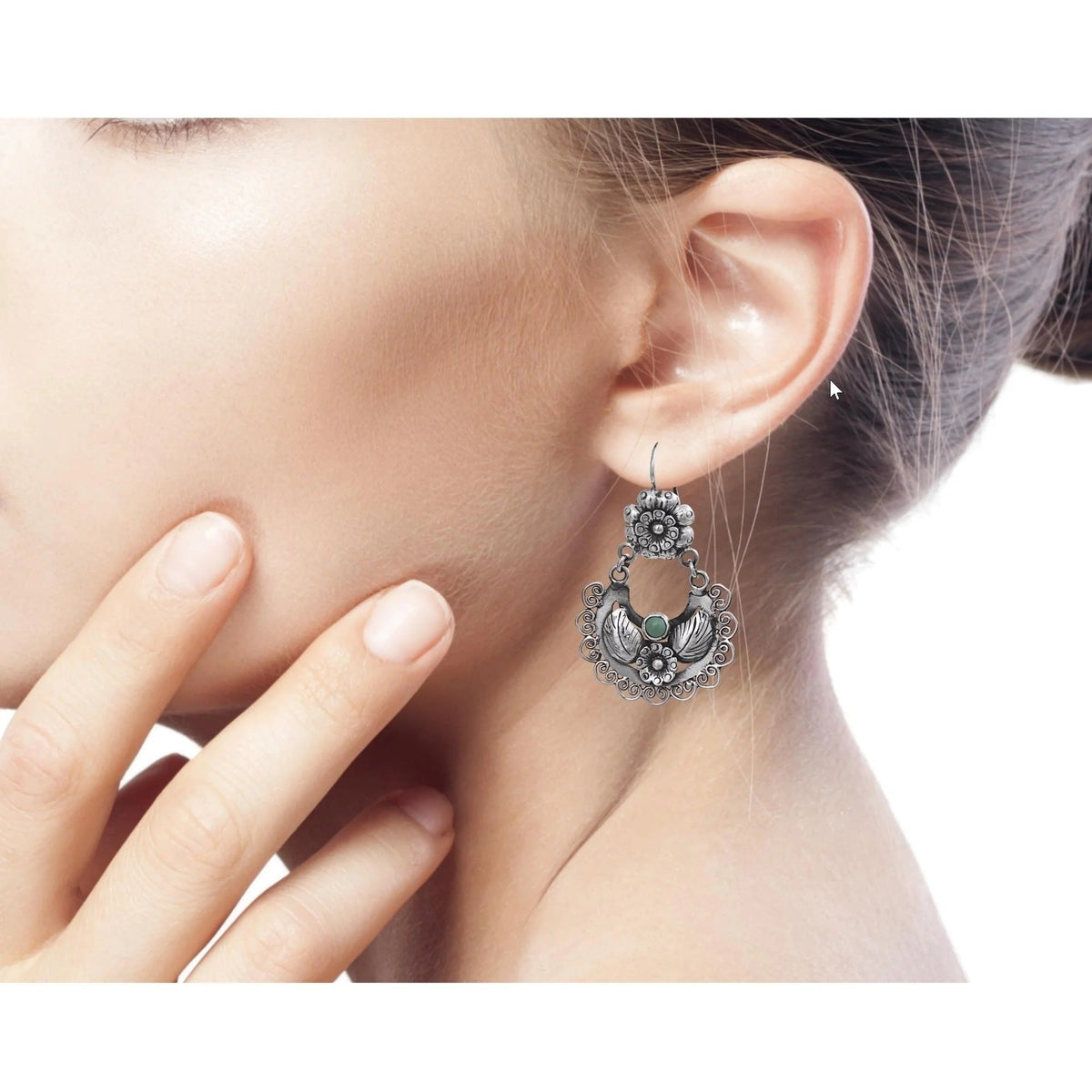 Delicate Artisan Silver Earring