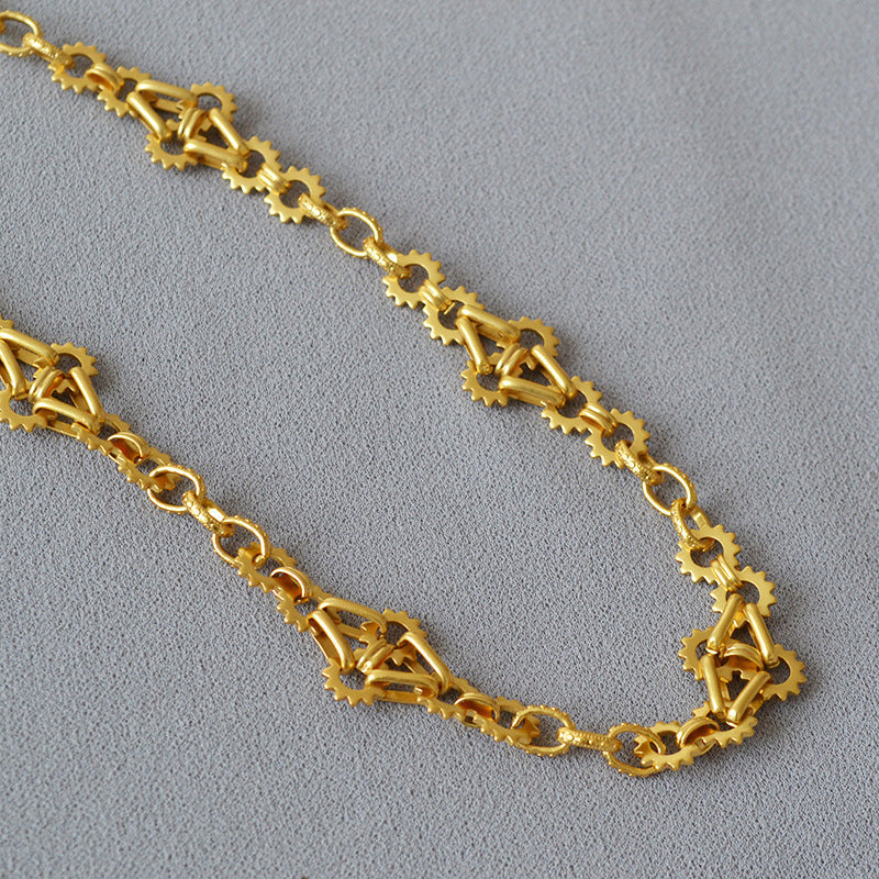 Vintage Handmade Gold Necklace