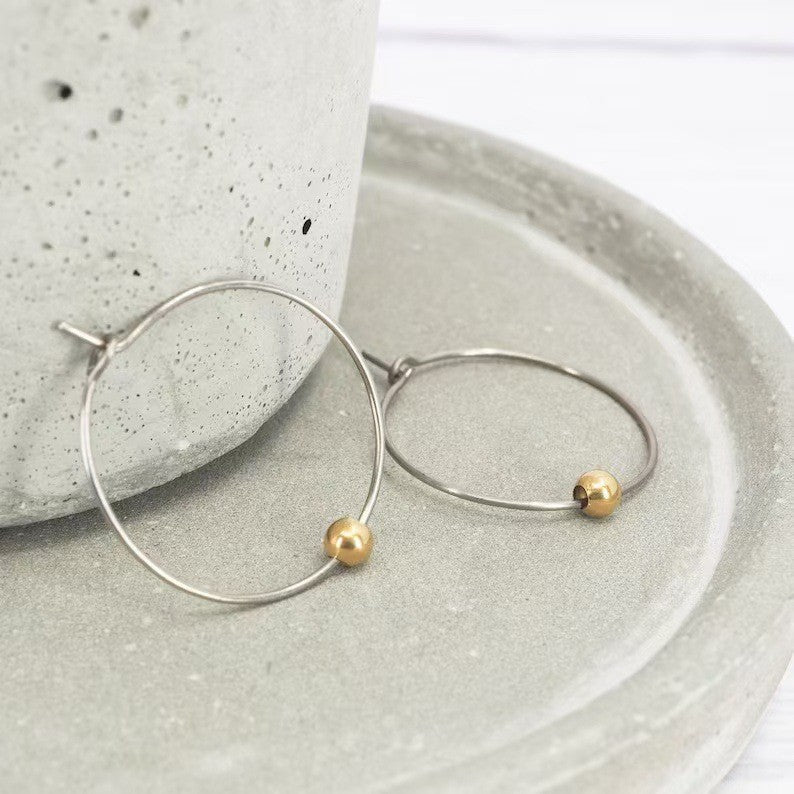 Vintage Handmade Gold Earring