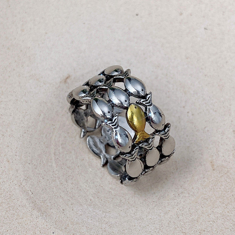 Delicate Artisan Gold Ring