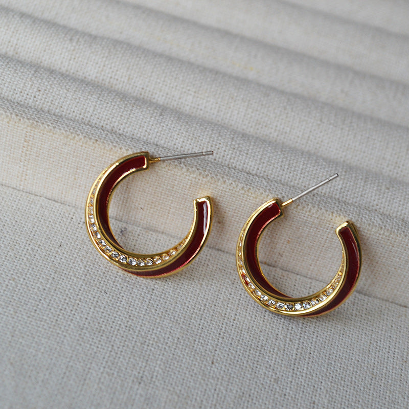 Vintage Handmade Gold Earring
