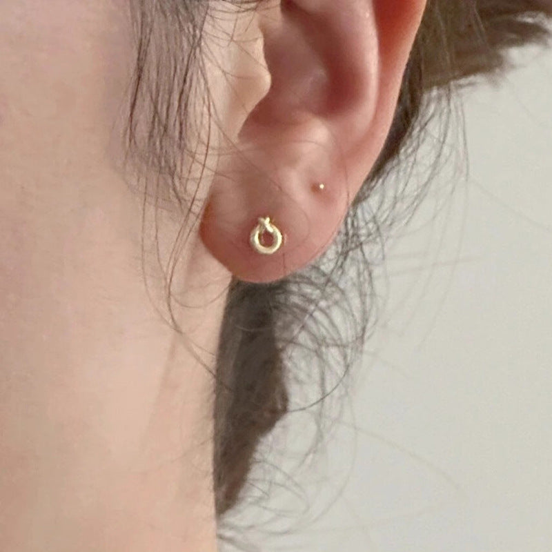Delicate Artisan Gold Earring