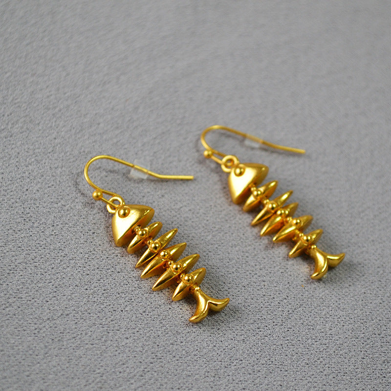 Delicate Artisan Gold Earring