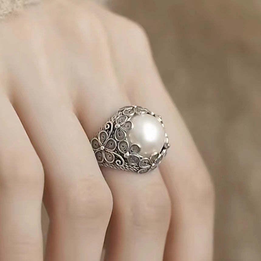 Vintage Handmade Pearl Ring