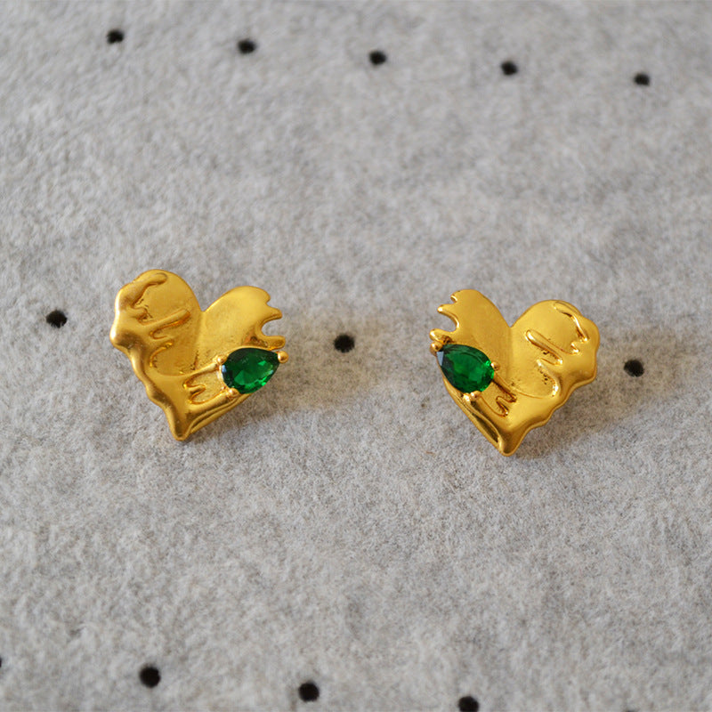 Delicate Artisan Gold Earring