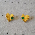 Delicate Artisan Gold Earring