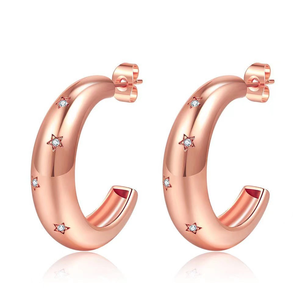 Delicate Artisan Gold Earring