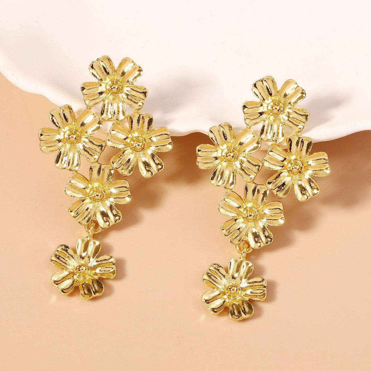Delicate Artisan Gold Earring