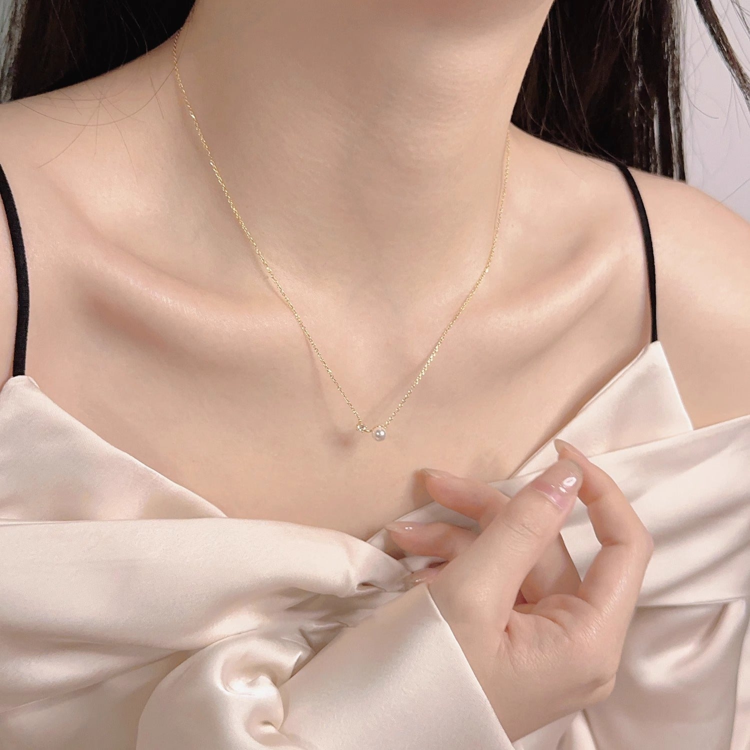 Delicate Artisan Pearl Necklace
