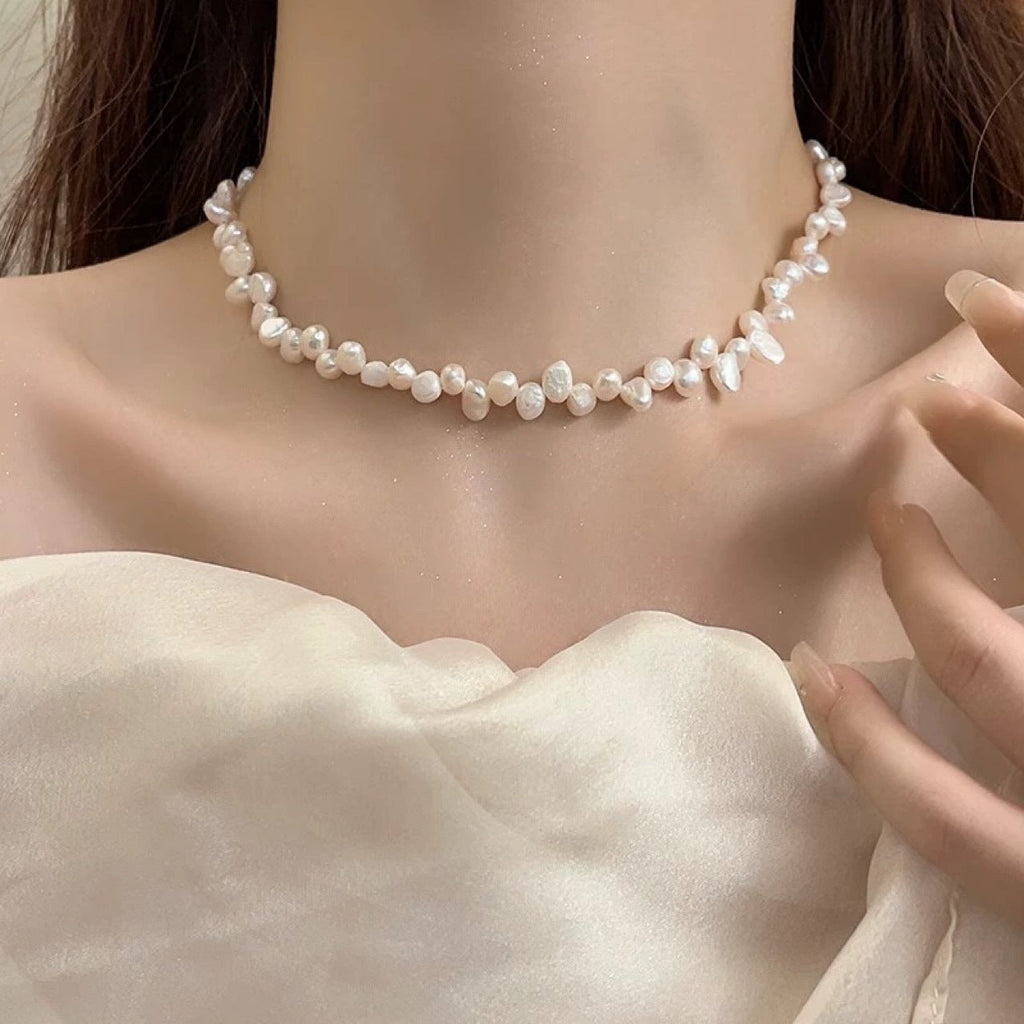 Delicate Artisan Pearl Necklace
