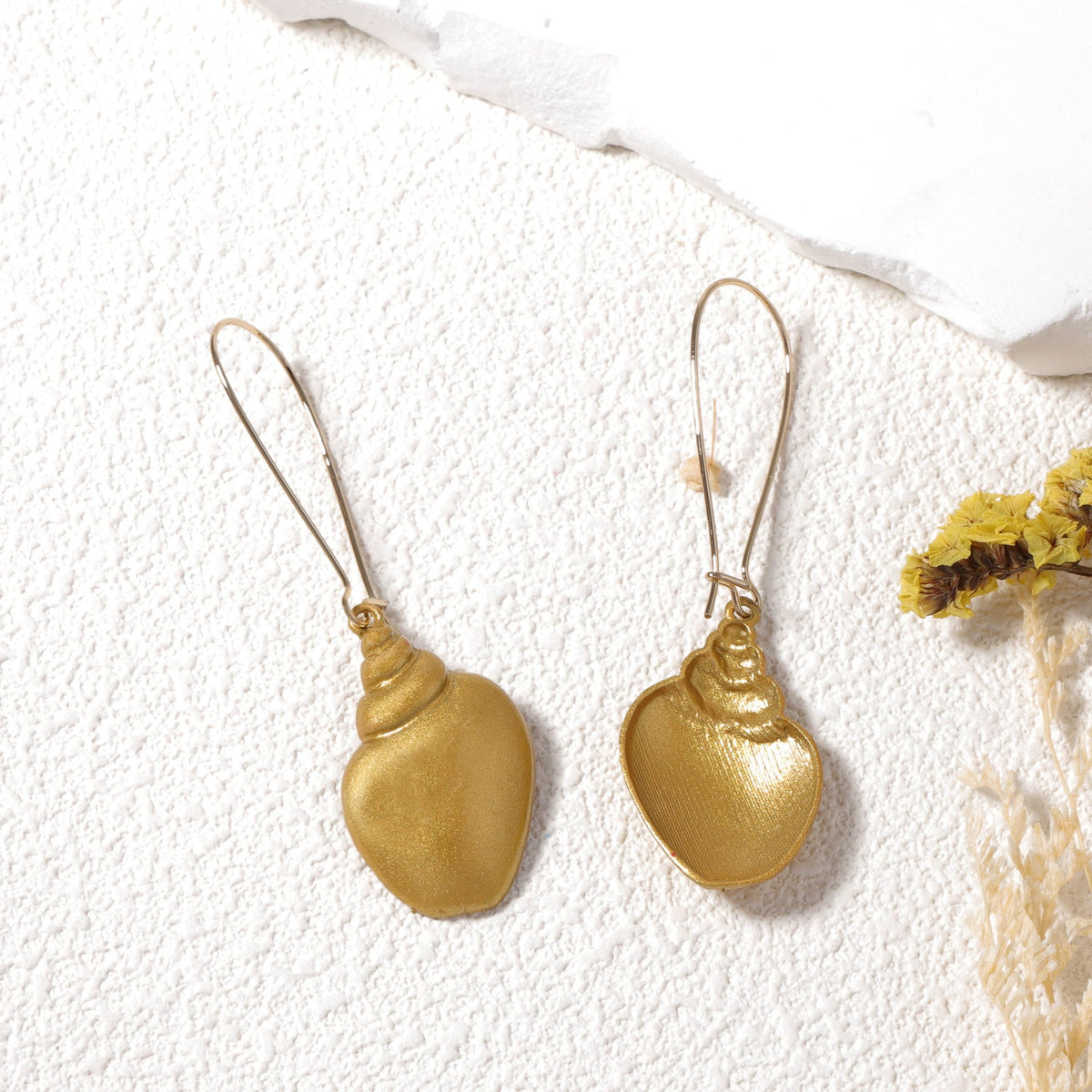 Delicate Artisan Gold Earring