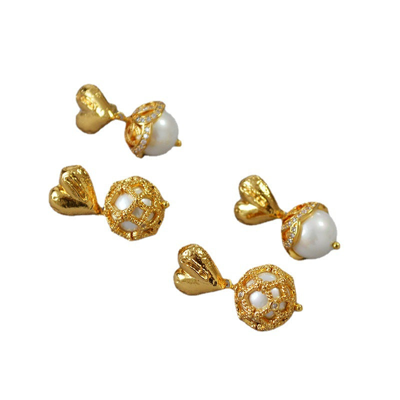 Vintage Handmade Gold Earring