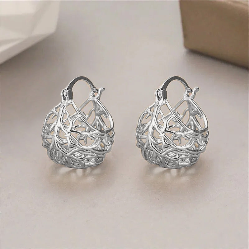 Vintage Handmade Gold Earring