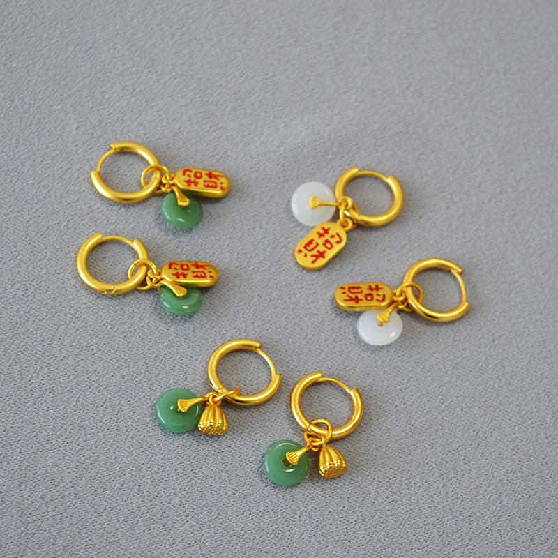 Vintage Handmade Gold Earring