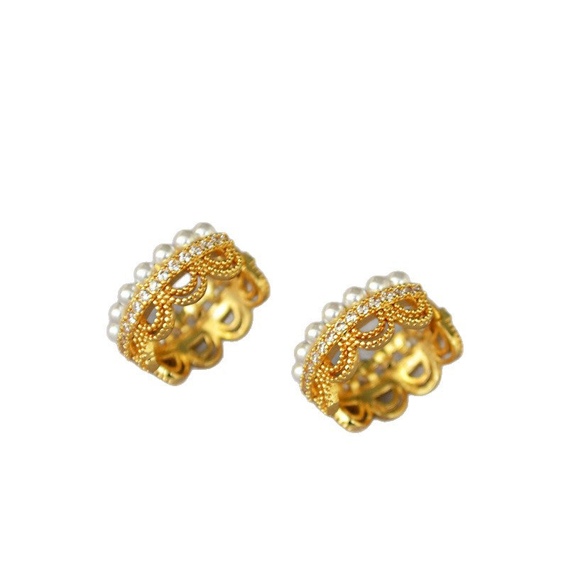 Vintage Handmade Gold Earring