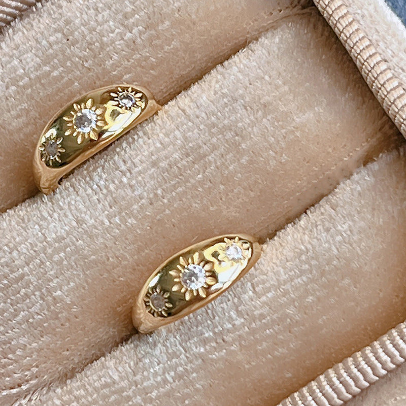 Delicate Artisan Gold Earring