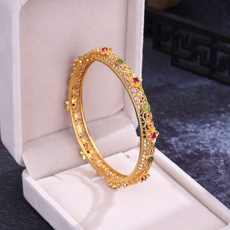Delicate Artisan Gold Bracelet