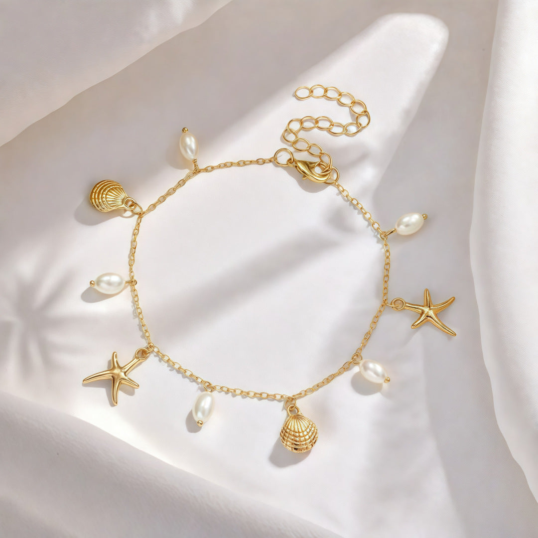 Beautiful Pearl Anklet with Unique Style