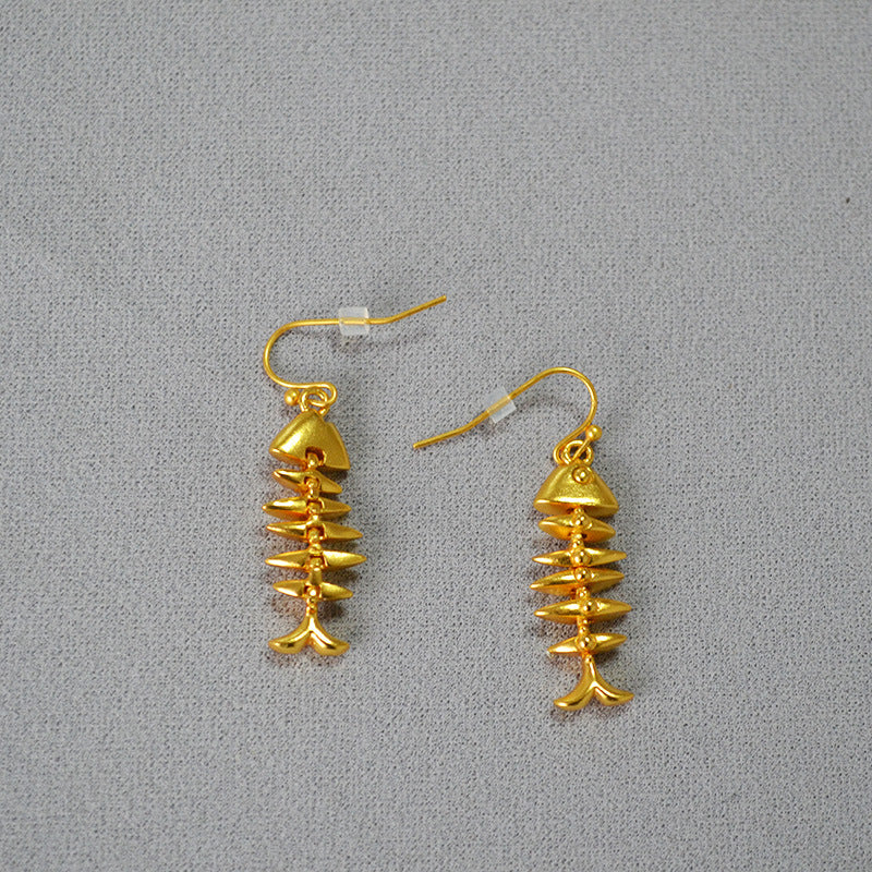Delicate Artisan Gold Earring