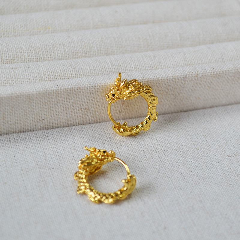 Vintage Handmade Gold Earring