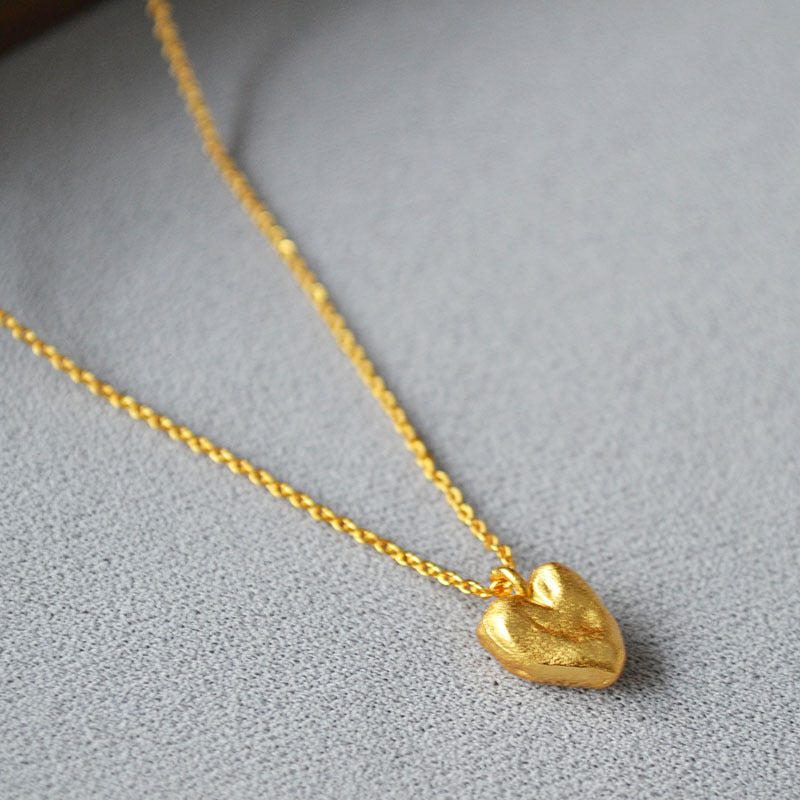 Vintage Handmade Gold Necklace