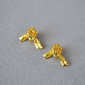 Delicate Artisan Gold Earring