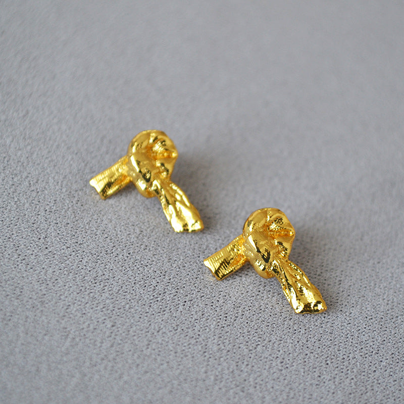Delicate Artisan Gold Earring