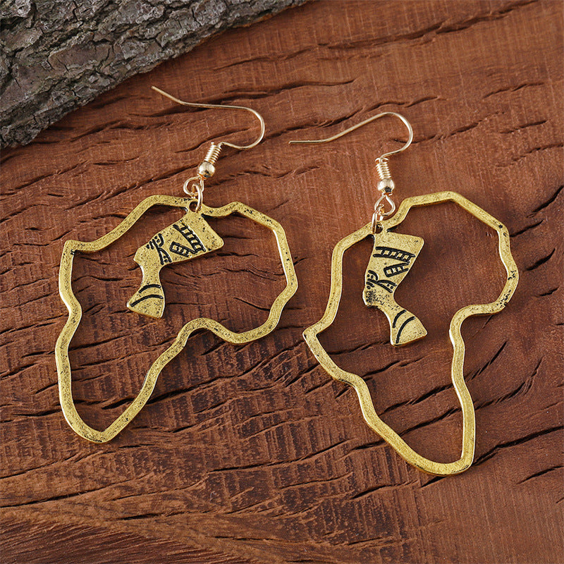 Vintage Handmade Gold Earring