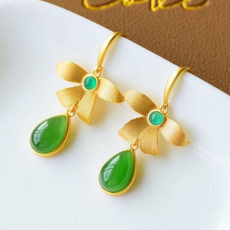 Delicate Artisan Gold Earring