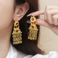 Delicate Artisan Gold Earring