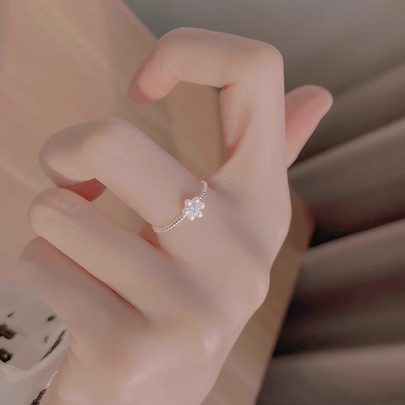 Delicate Artisan Pearl Ring