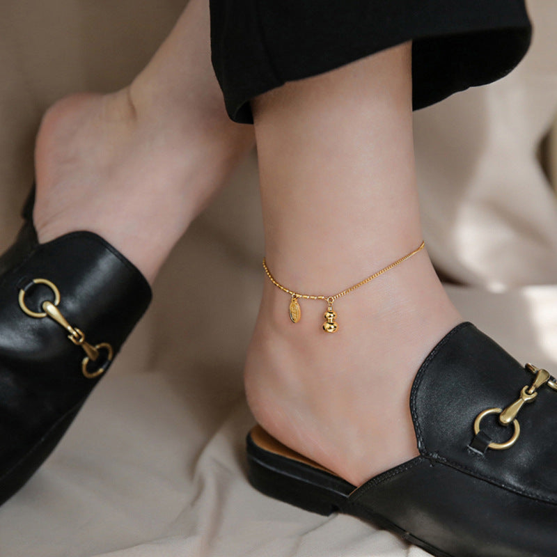 Delicate Artisan Gold Anklet