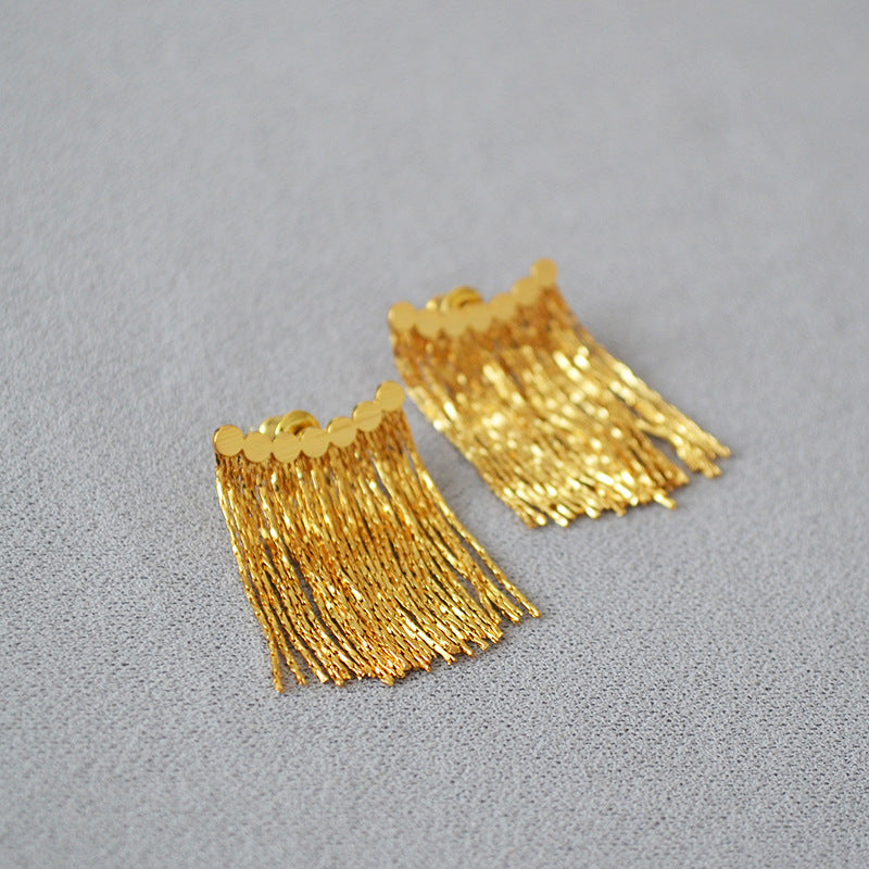 Delicate Artisan Gold Earring