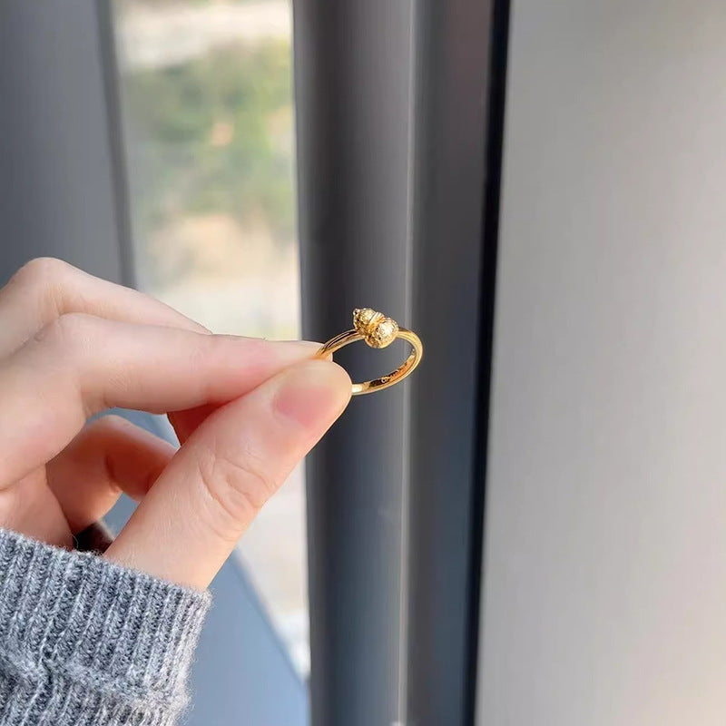 Delicate Artisan Gold Ring