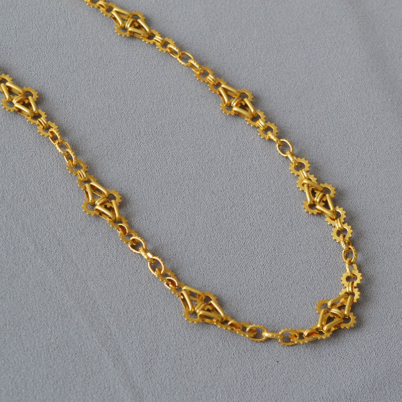 Vintage Handmade Gold Necklace