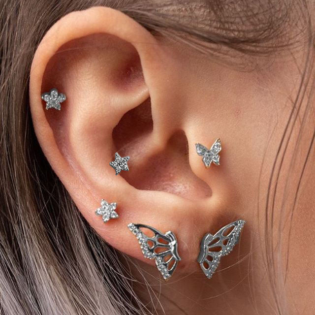 Vintage Handmade Silver Earring