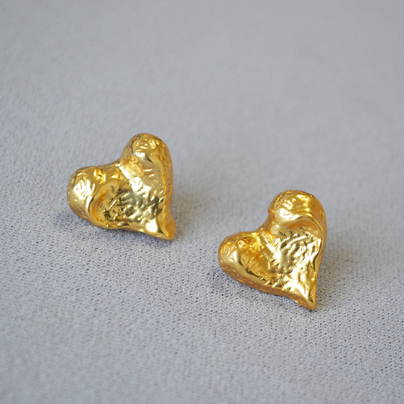 Vintage Handmade Gold Earring