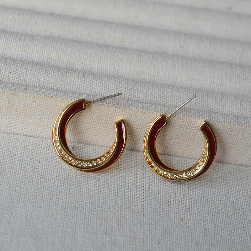 Vintage Handmade Gold Earring