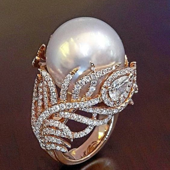 Romantic Pearl Ring for Special Moments
