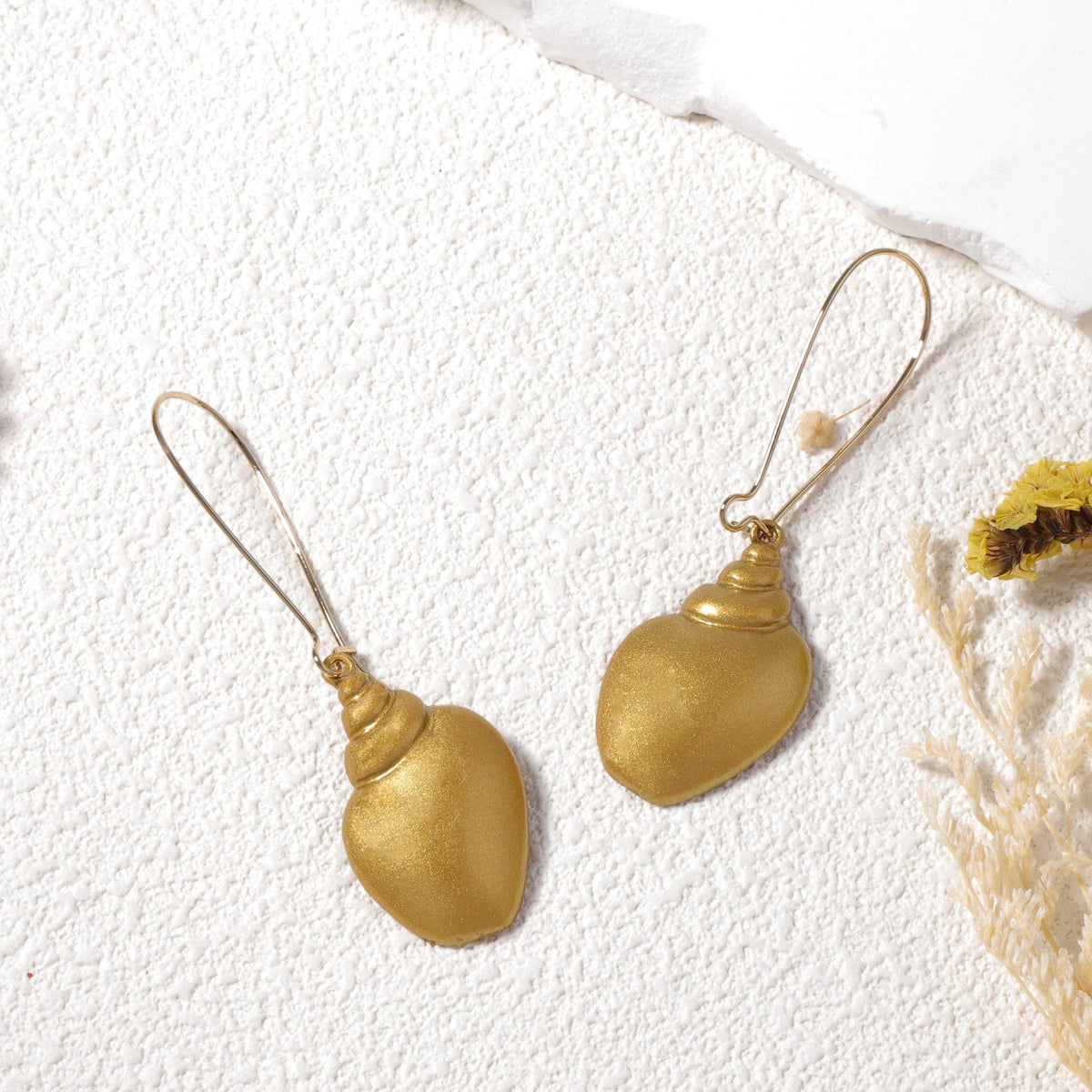 Delicate Artisan Gold Earring