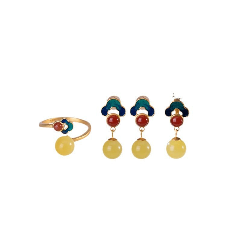Delicate Artisan Gold Earring
