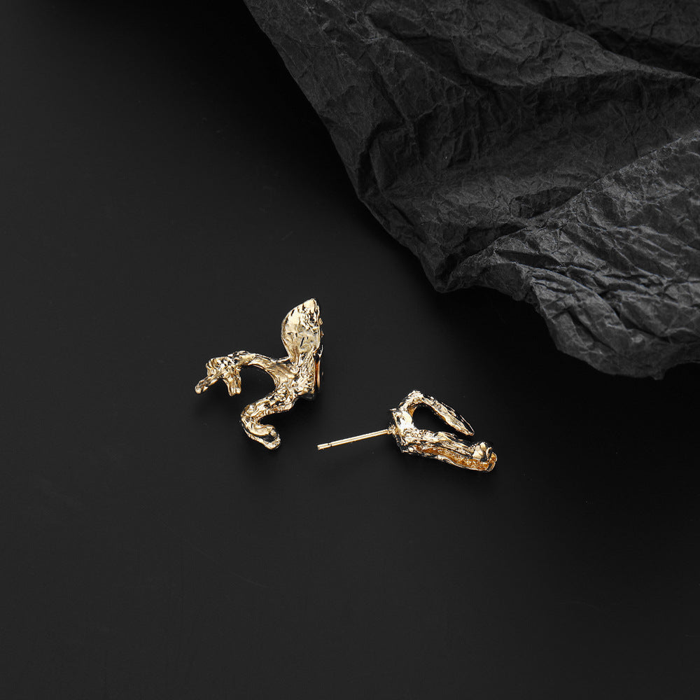 Delicate Artisan Gold Earring