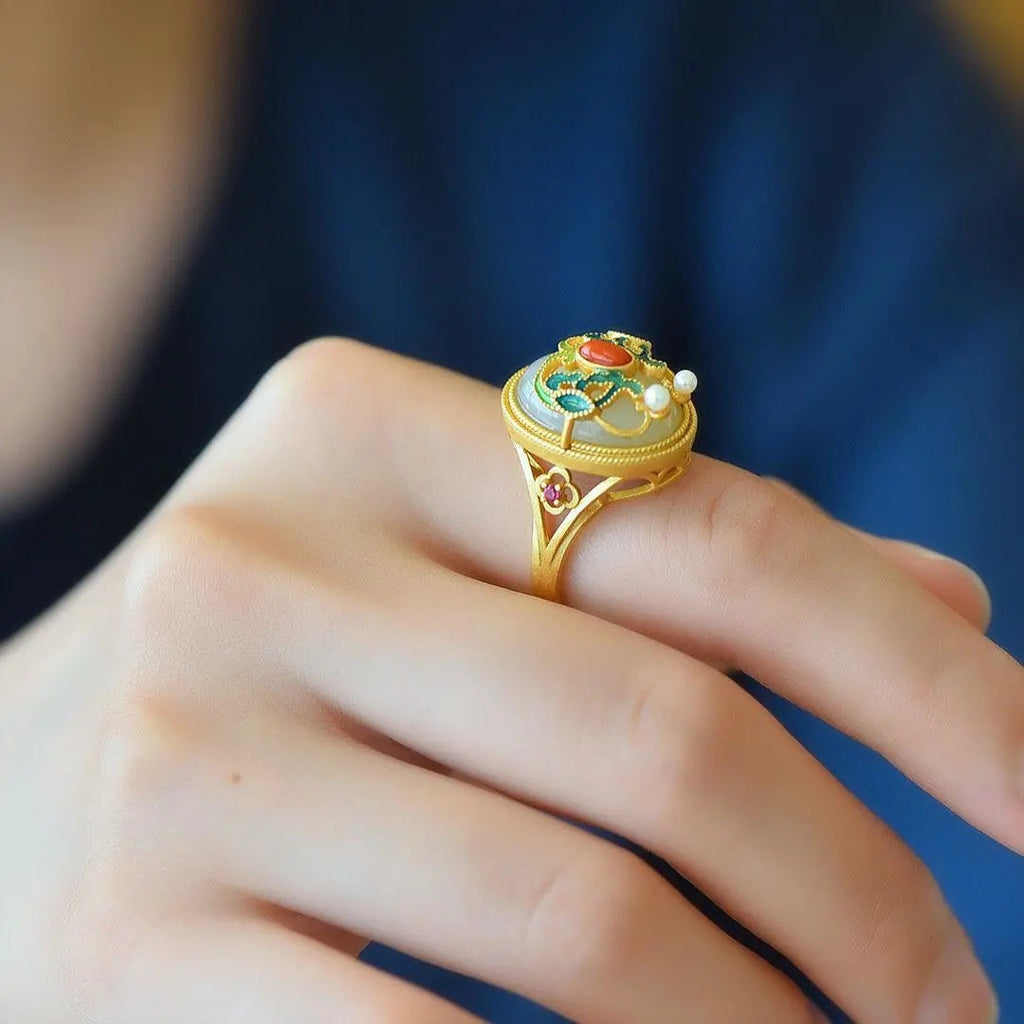 Delicate Artisan Gold Ring