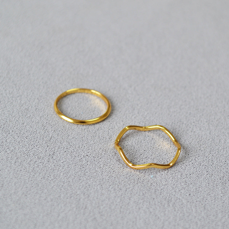 Delicate Artisan Gold Ring