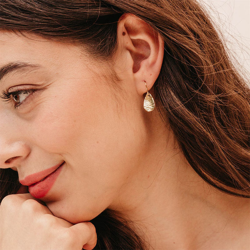 Delicate Artisan Gold Earring