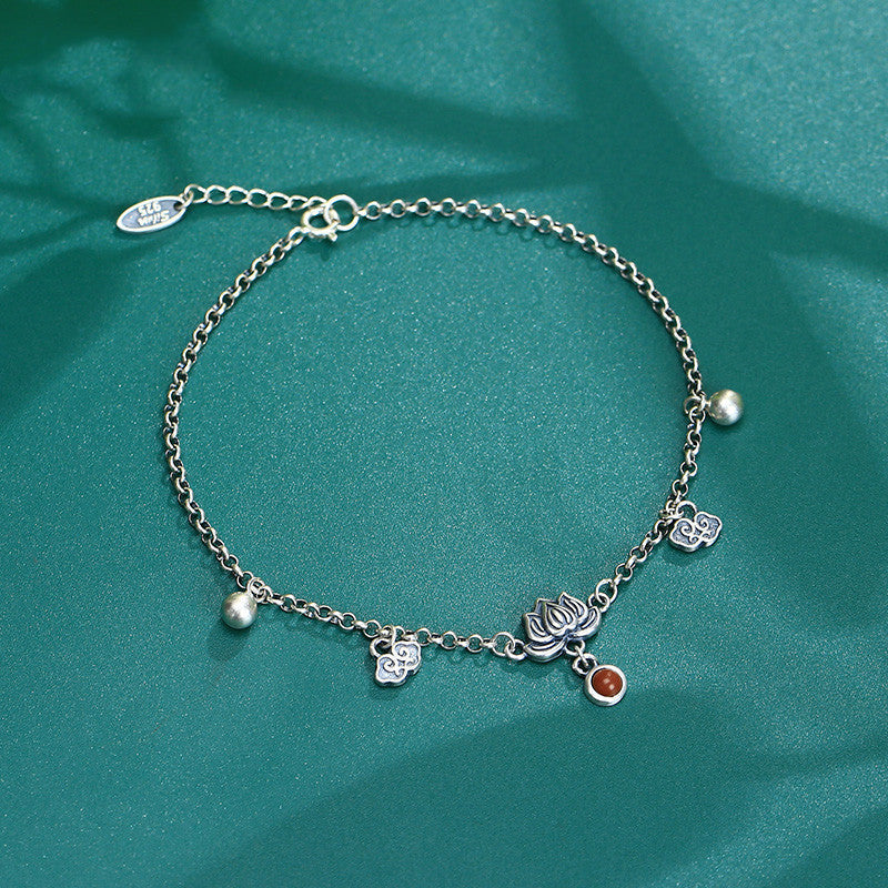 Delicate Artisan Silver Anklet