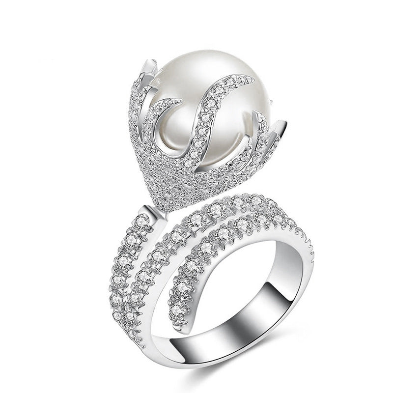 Delicate Artisan Pearl Ring
