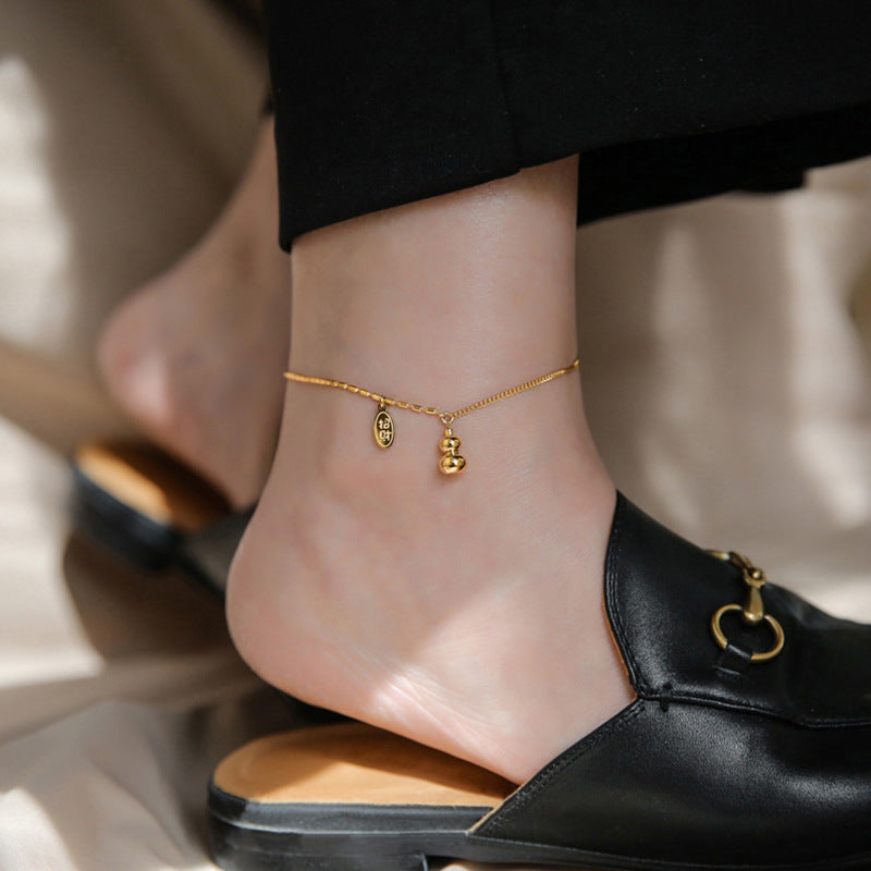 Delicate Artisan Gold Anklet